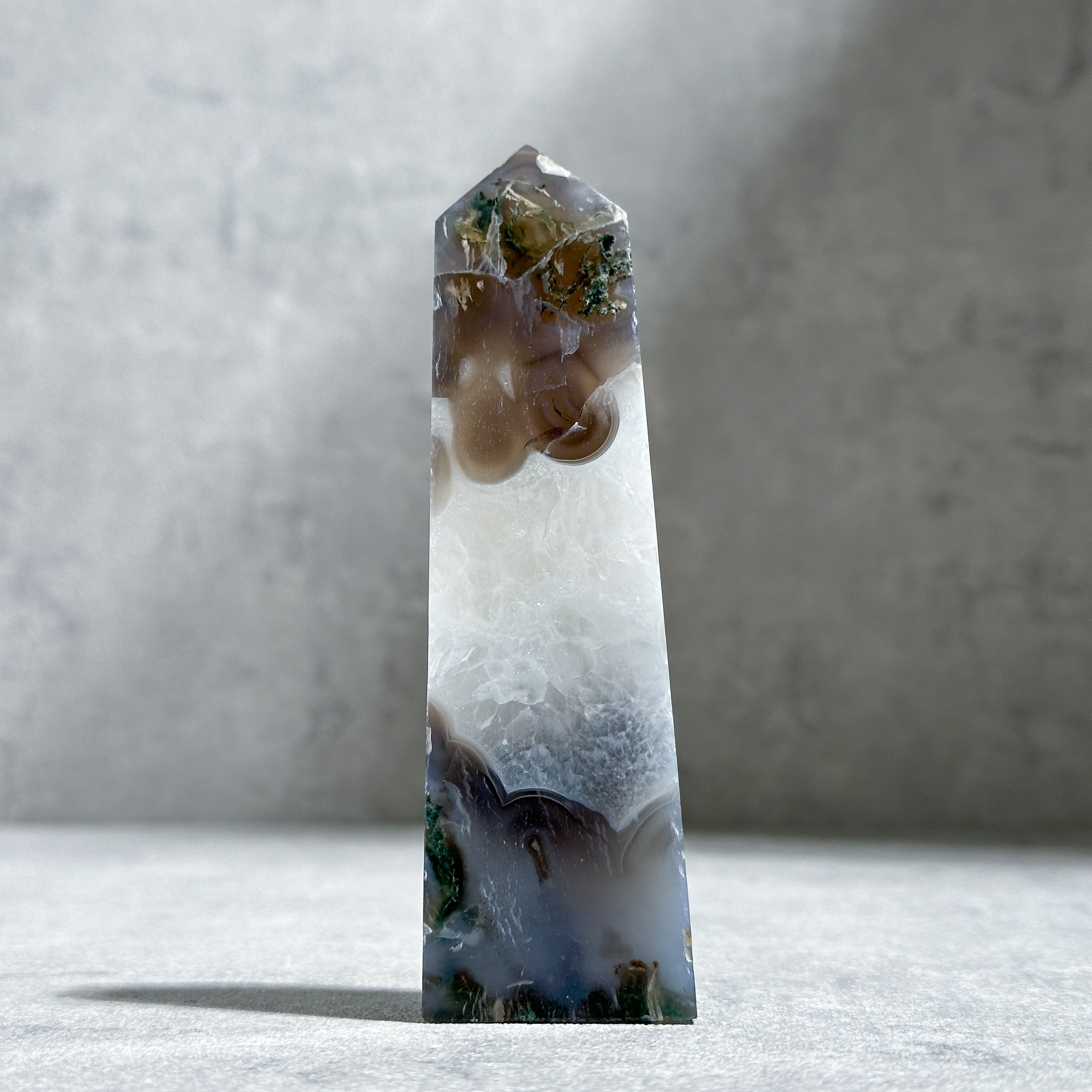 アゲート×クォーツ タワー22◇ Agate×Clear Quartz ◇天然石・鉱物・パワーストーン