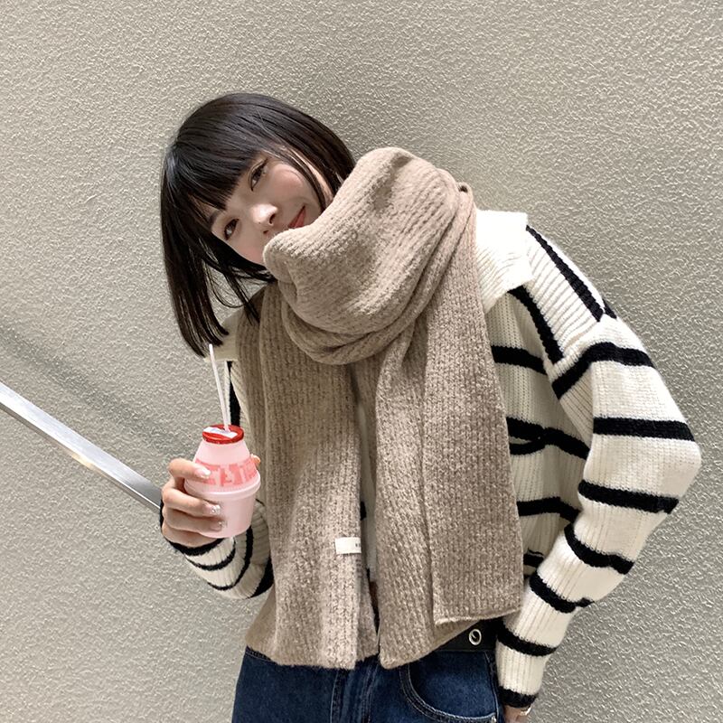 スタイルスカーフ ウィンターオータムウールニット 秋物 冬物 ブラック・アイド・ピーズ30494034846