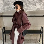 フェイクレザーブルゾンアウター　G114C0008