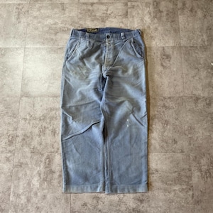 50-60s サンフェード パッチワーク フレンチワーク モールスキン パンツ