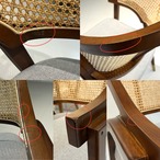 Bello Select ダイニングチェア アームチェア ラタンチェア 椅子 チェア ファブリック ナチュラル ラグジュアリー モダン