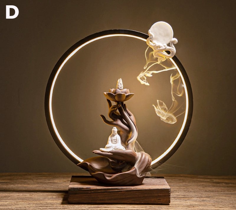 バーナー装飾 セラミック像逆流香炉クリエイティブ白檀逆流家の装飾