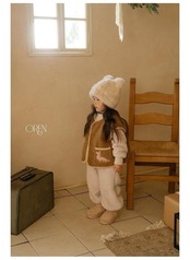 オーレン / oren / 猫フェイクファービーニー / 韓国子供服 / キッズ / 26winter〖取寄〗*FREE*
