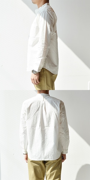 RINEN(リネン)80/2ダウンプルーフスタンドカラーシャツ(38001)全4色