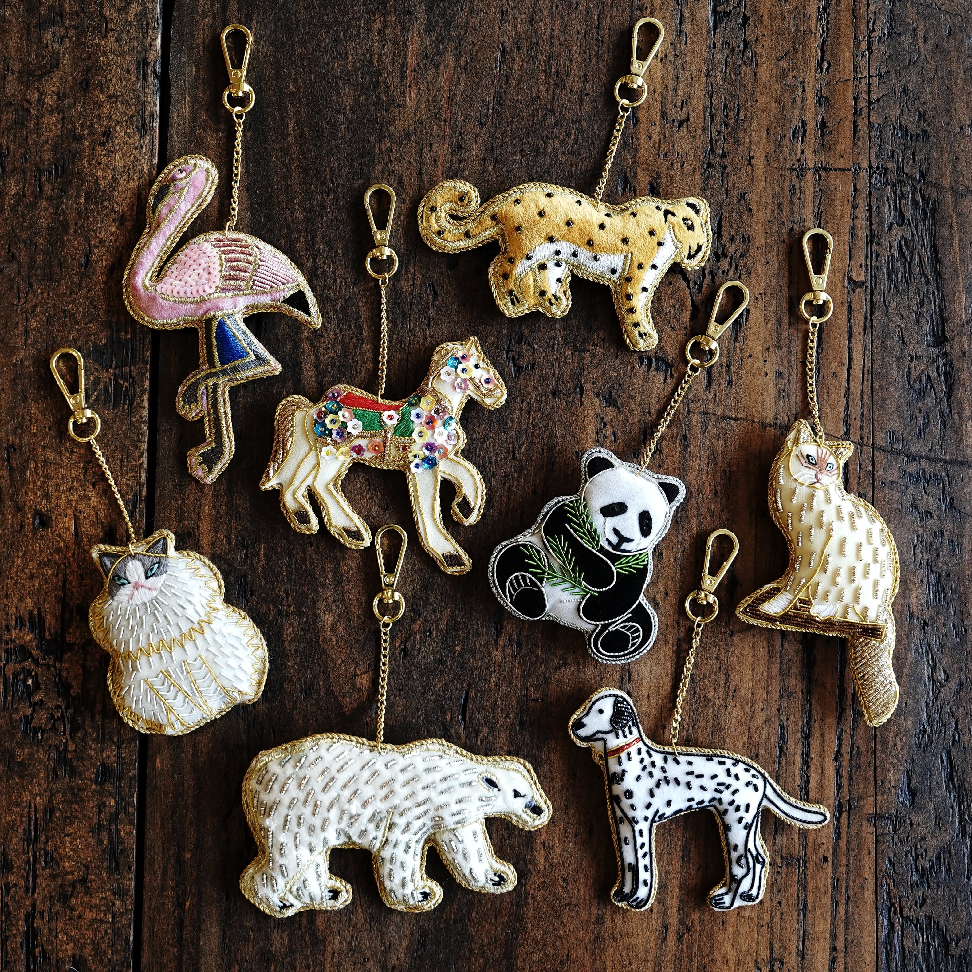 ザリ刺繍バッグチャーム ダルメシアン | Sweet Things