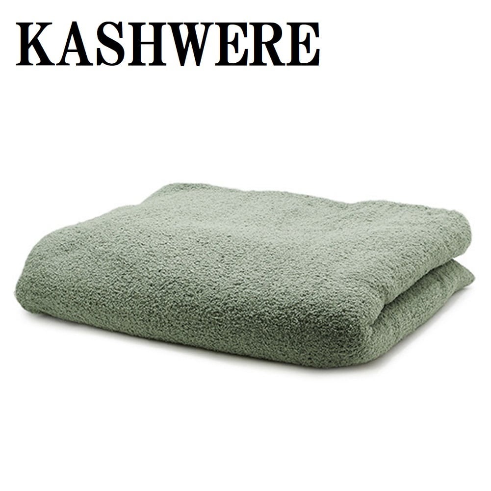 KASHWERE BLANKET QUEEN SOLID BLCH-SLD01-100-7090 WHITE カシウエア
