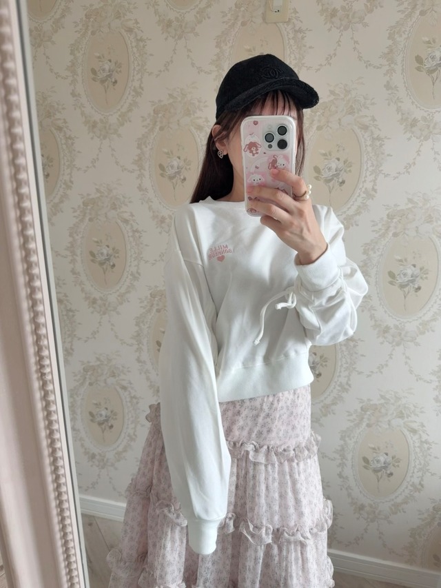 Ribbon Lace-up Sweat