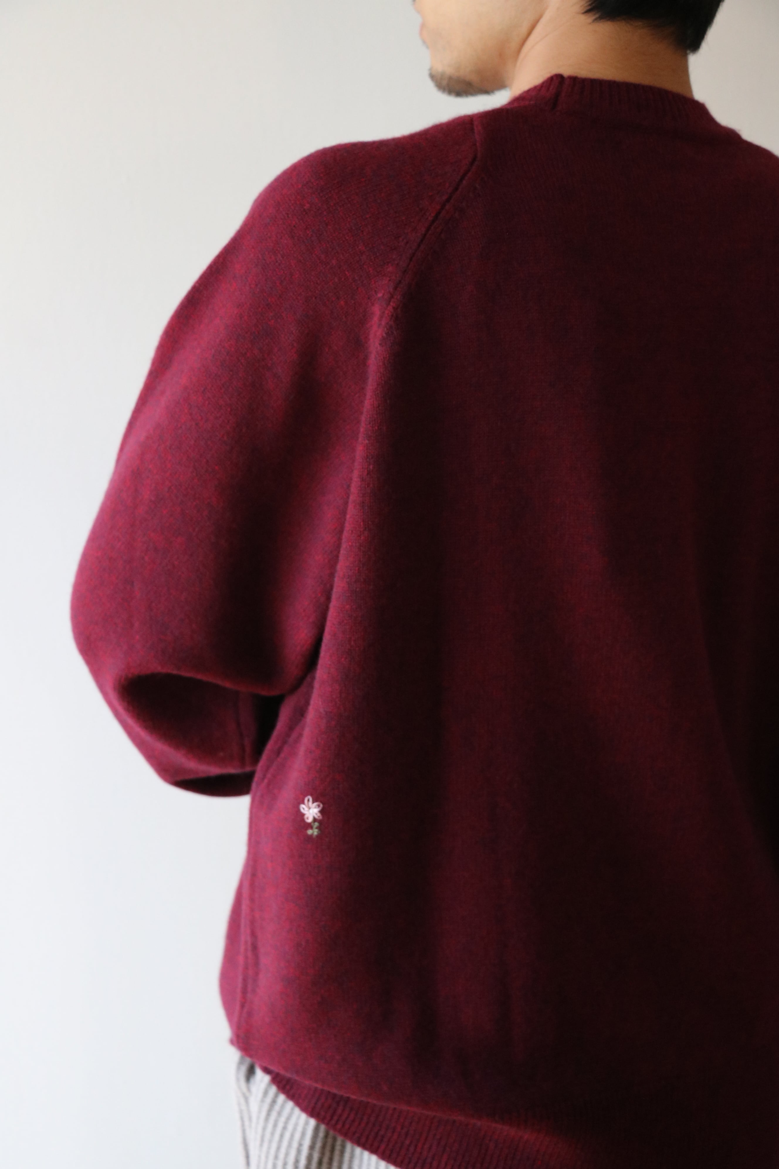 satou / flower hand stitch knit / KN25025 / サトウ フラワー