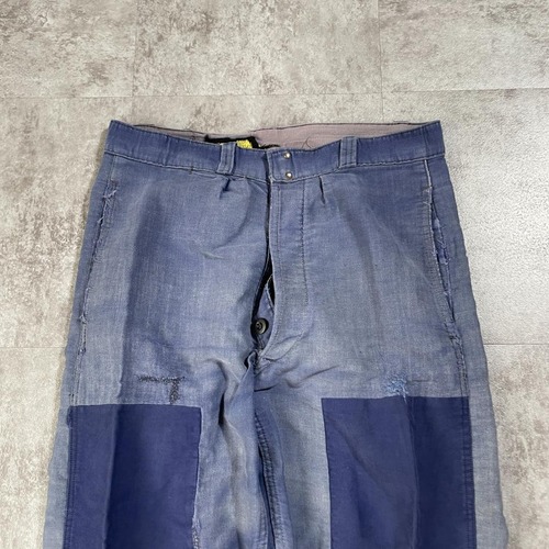50s フェード Liryosges フレンチワーク モールスキン パンツW31 詳細写真4