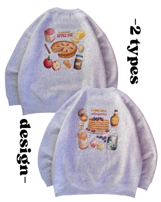 【calm original】the sweets print sweat shirt <2design>