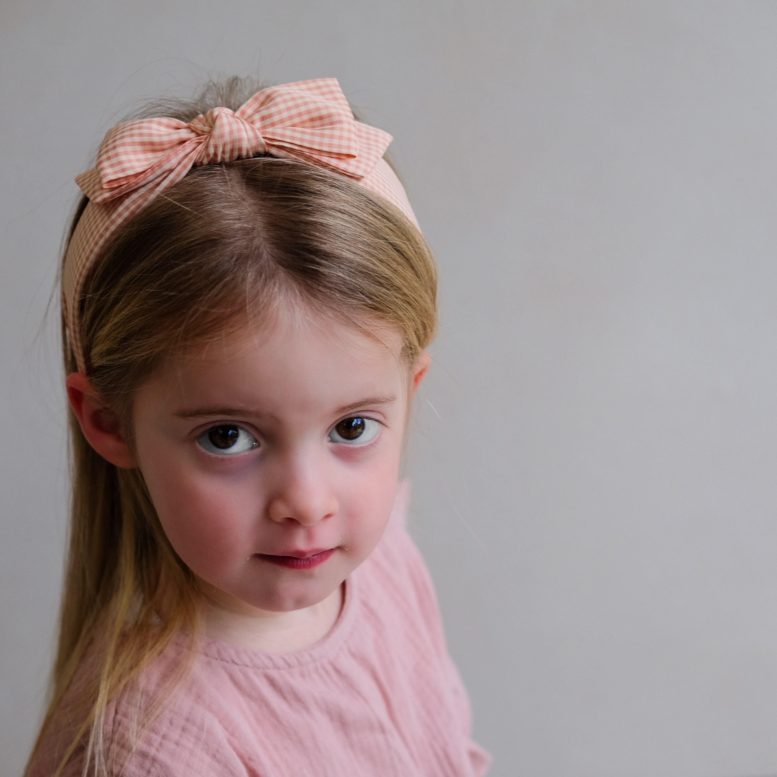PEACH GINGHAM EDIE BOW ALICE_182106 69