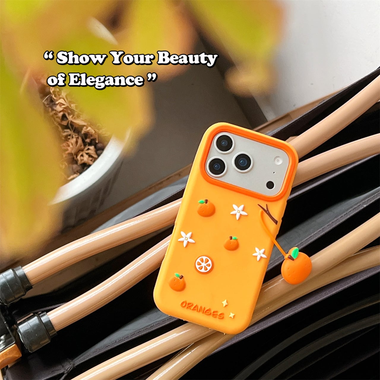 みかん iPhone 17 16 15 14 13 ケース シリコン 可愛い 蜜柑 ミカン