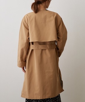No.23002 グログランノーカラーコート Beige