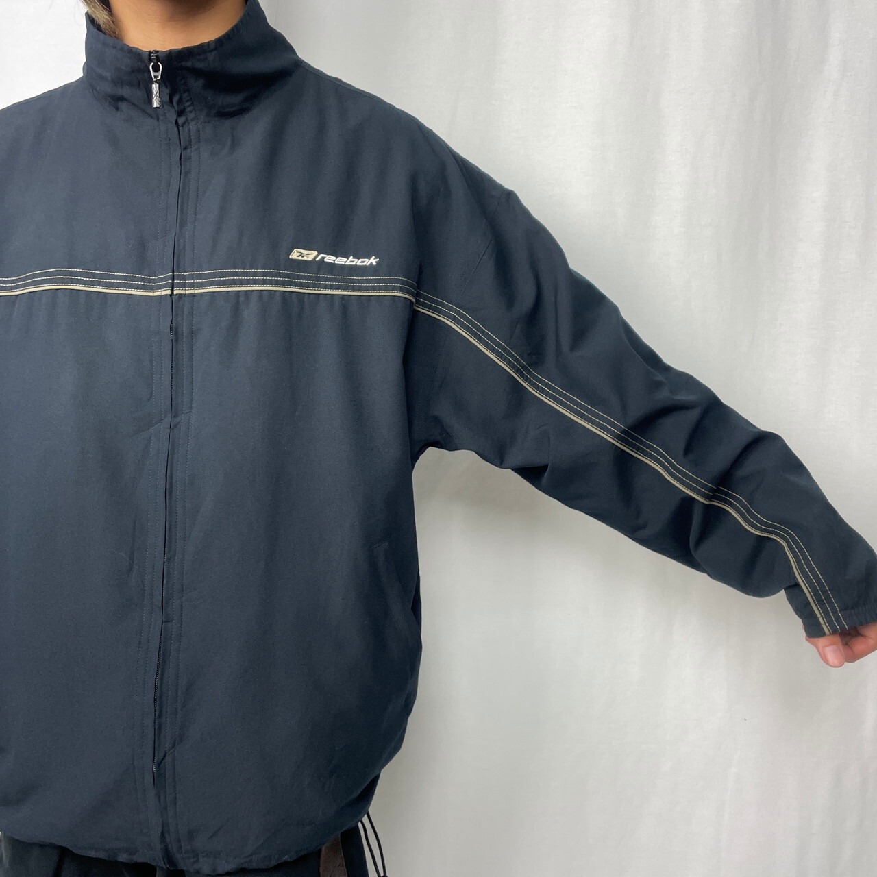 00年代 Reebok リーボック ポリエステル トラックジャケット メンズL 