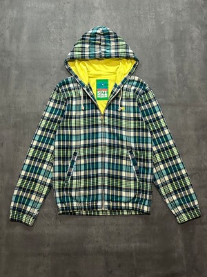 MACKDADDY - check pattern zipup hoodie