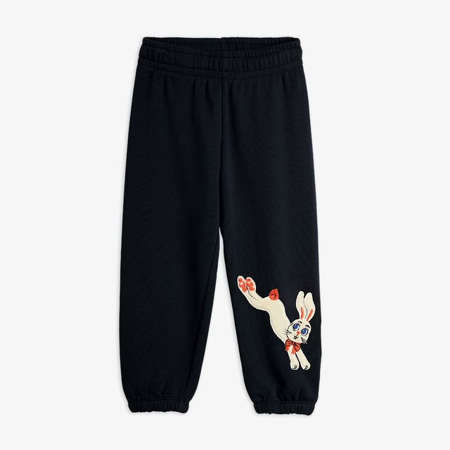 MINI RODINI/ / RABBIT APPLIQUÉ SWEATPANTS (Black) 26AW