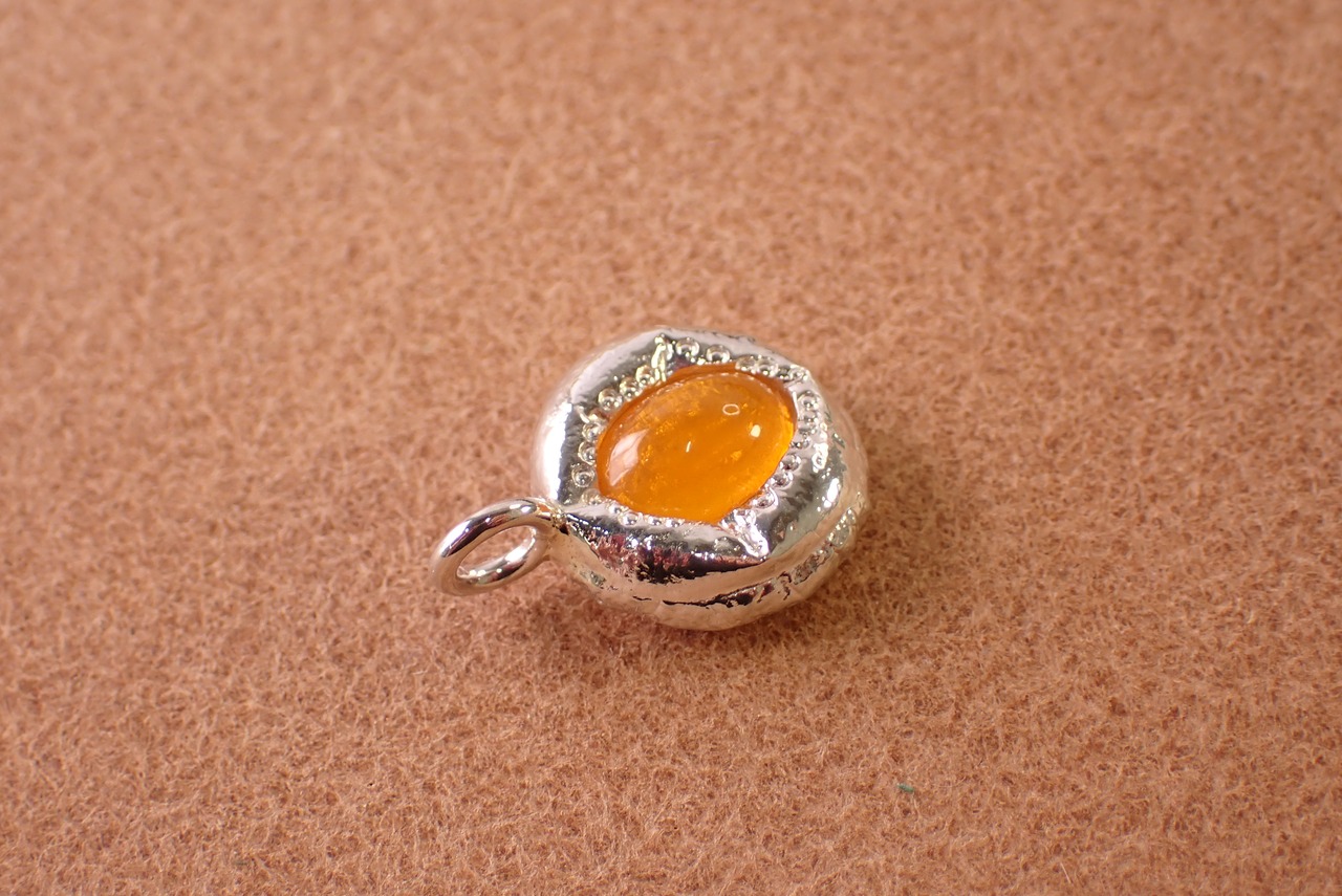 ファイヤーオパールペンダントトップ シルバー925 [D11‐107]