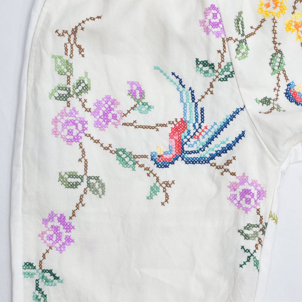Remakeリメイク 再構築 パッチワーク&フラワー、アニマル刺繍 デザイン