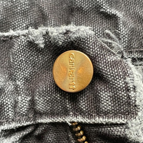 00s USA製 ブラック ダブルニー Carhartt B01 BLK w30 詳細写真10