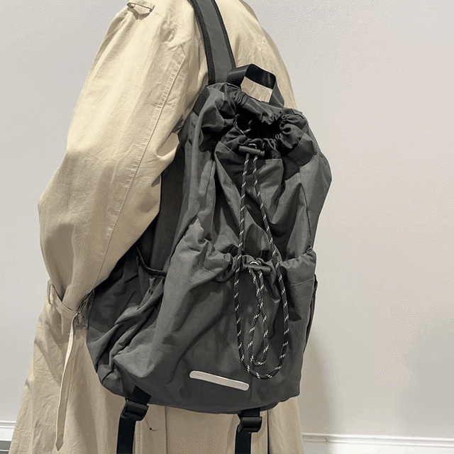 ユニセックス巾着リュックサック