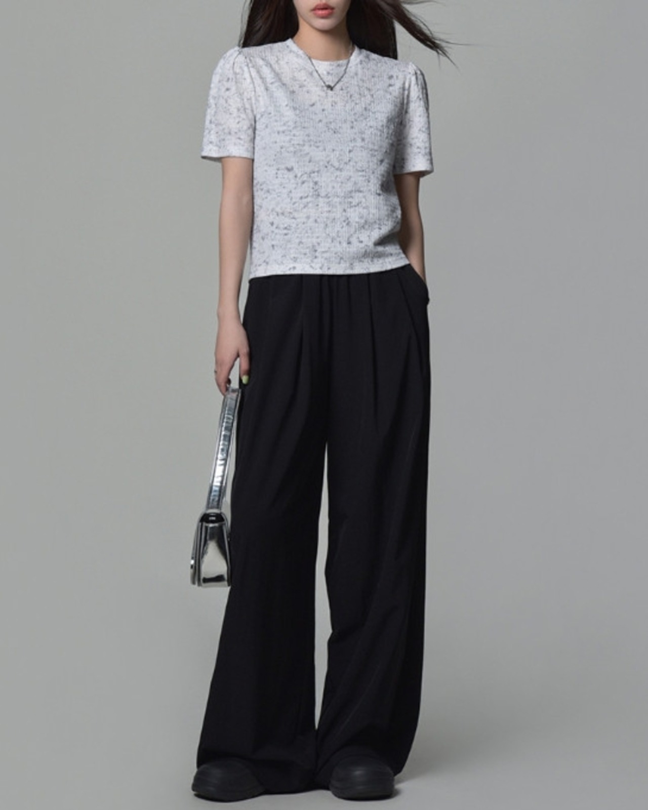 パフスリーブクルーネックTシャツ A1064 - 8
