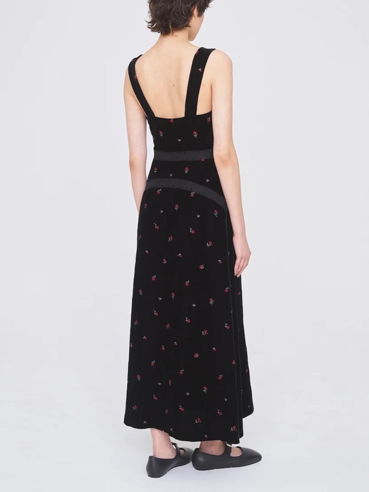 【26AW】FETICO フェティコ / ドレス / ROSE EMBROIDERED VELVET DRESS - 3