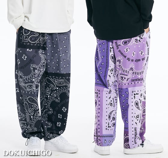 シャカシャカ パンツ ペイズリー柄 シャカパン レディース メンズ ナイロン 原宿 韓国 個性的 Tb 752 毒いちご 韓国ファッション