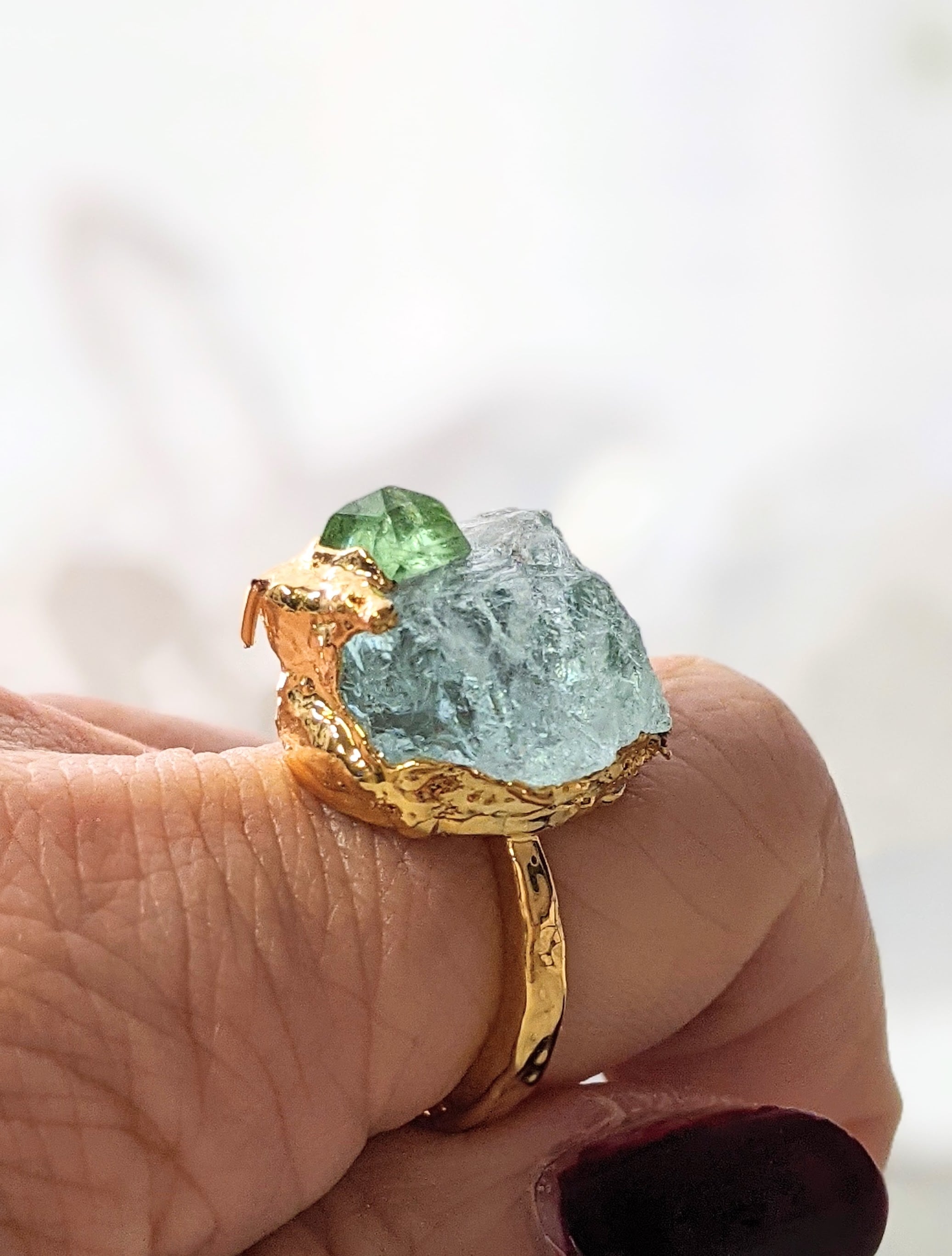 アクアマリン原石リング | アトリエ アイファ