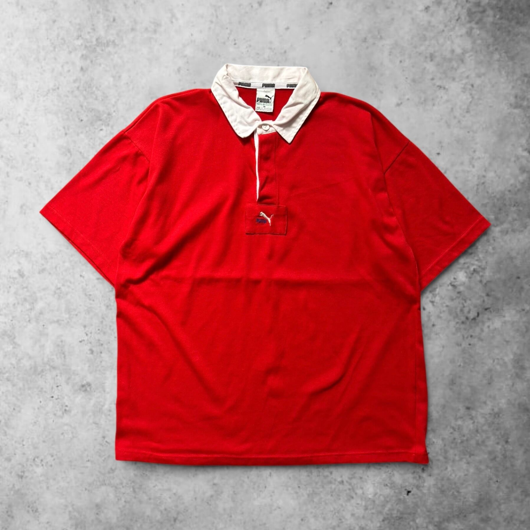 40〜50年代 UMBRO アンブロ バイカラー 長袖 ラガーシャツ メンズM