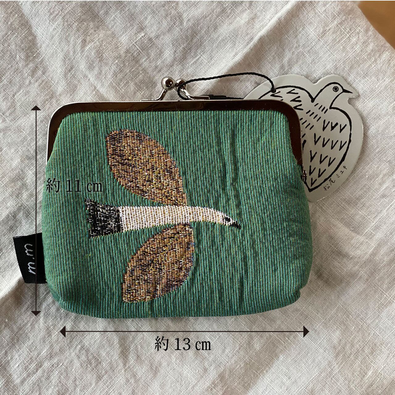 松尾ミユキ がま口財布（鳥） mini purse Bird GR | あひる商店|工務店