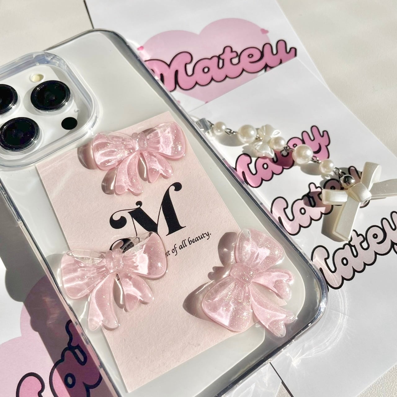 コットンピンクリボンiPhoneケース | Matey