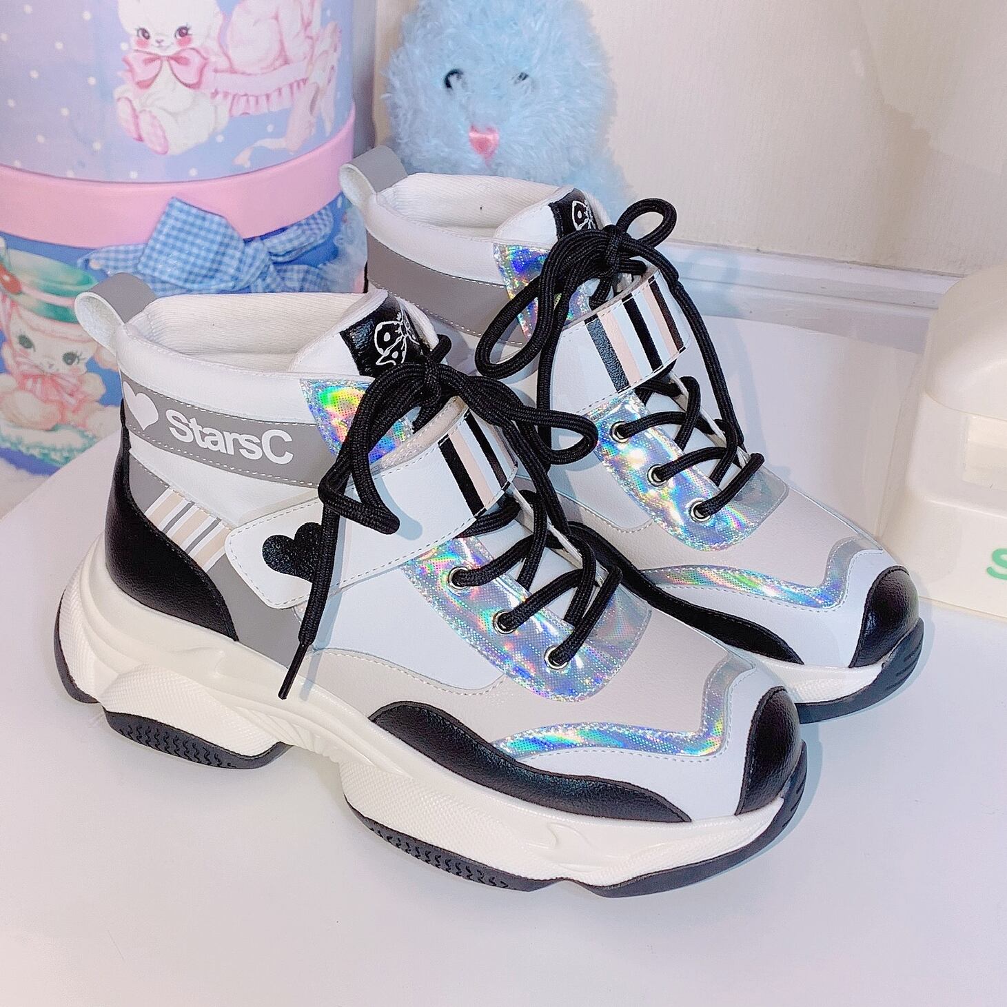 4 ロリータ靴 レディース 可愛い 地雷系 スニーカー シューズ f1c4 Lachouette