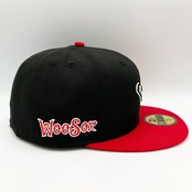 【NEW ERA 59FIFTY/5950】MiLB ウースター・レッドソックス ブラック スカーレット