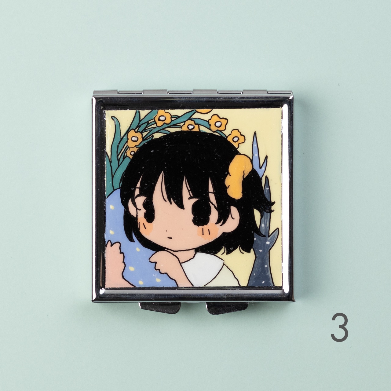 < かにわに > ピルケース - しかく