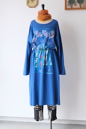 Marimekko blue Christmas dress t-shirt