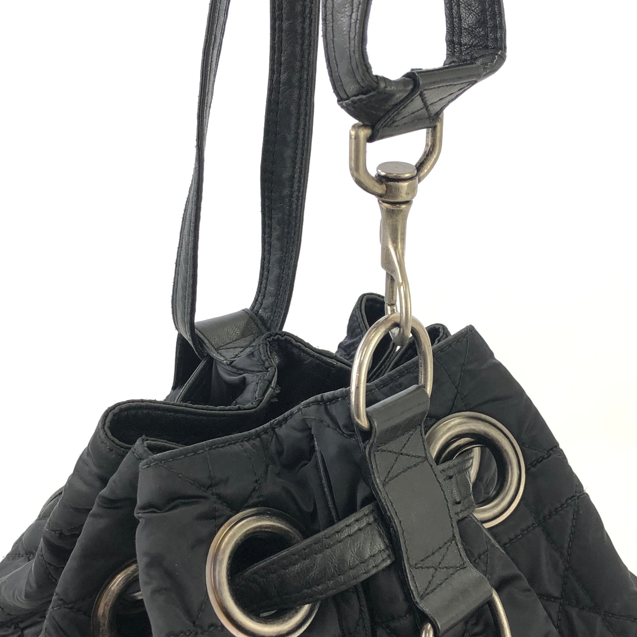 Christian Dior ディオール カナージュ Dモチーフ ナイロン レザー
