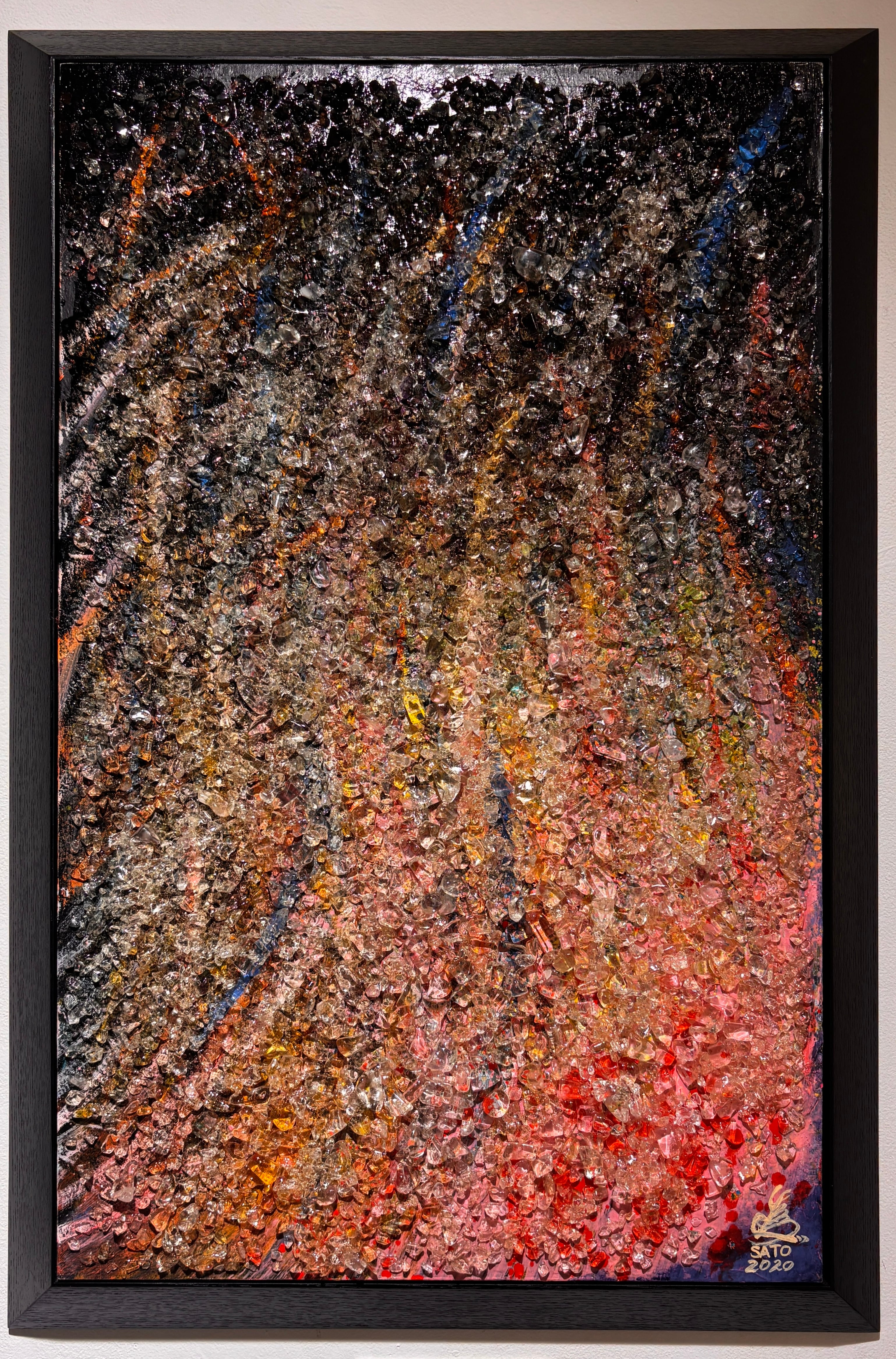 A-46/24】抽象画 動物画 金魚アクリル画 原画 絵画 現代アート