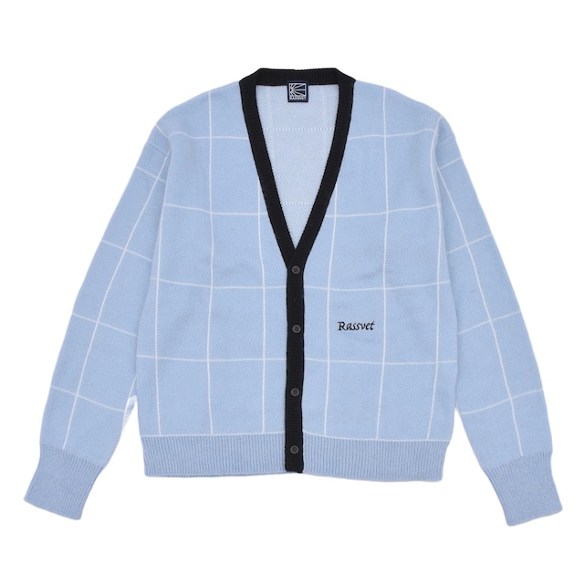 【RASSVET】MEN RASSVET CARDIGAN KNIT(BLUE)