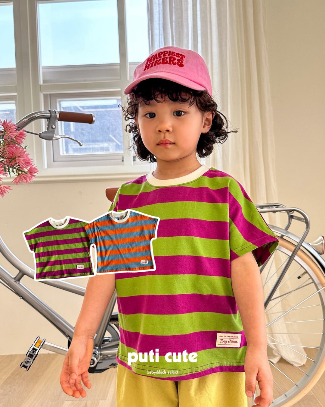 80-120 ꒰ 予約 ꒱ Willy striped T / Tiny hiker ⸝⋆