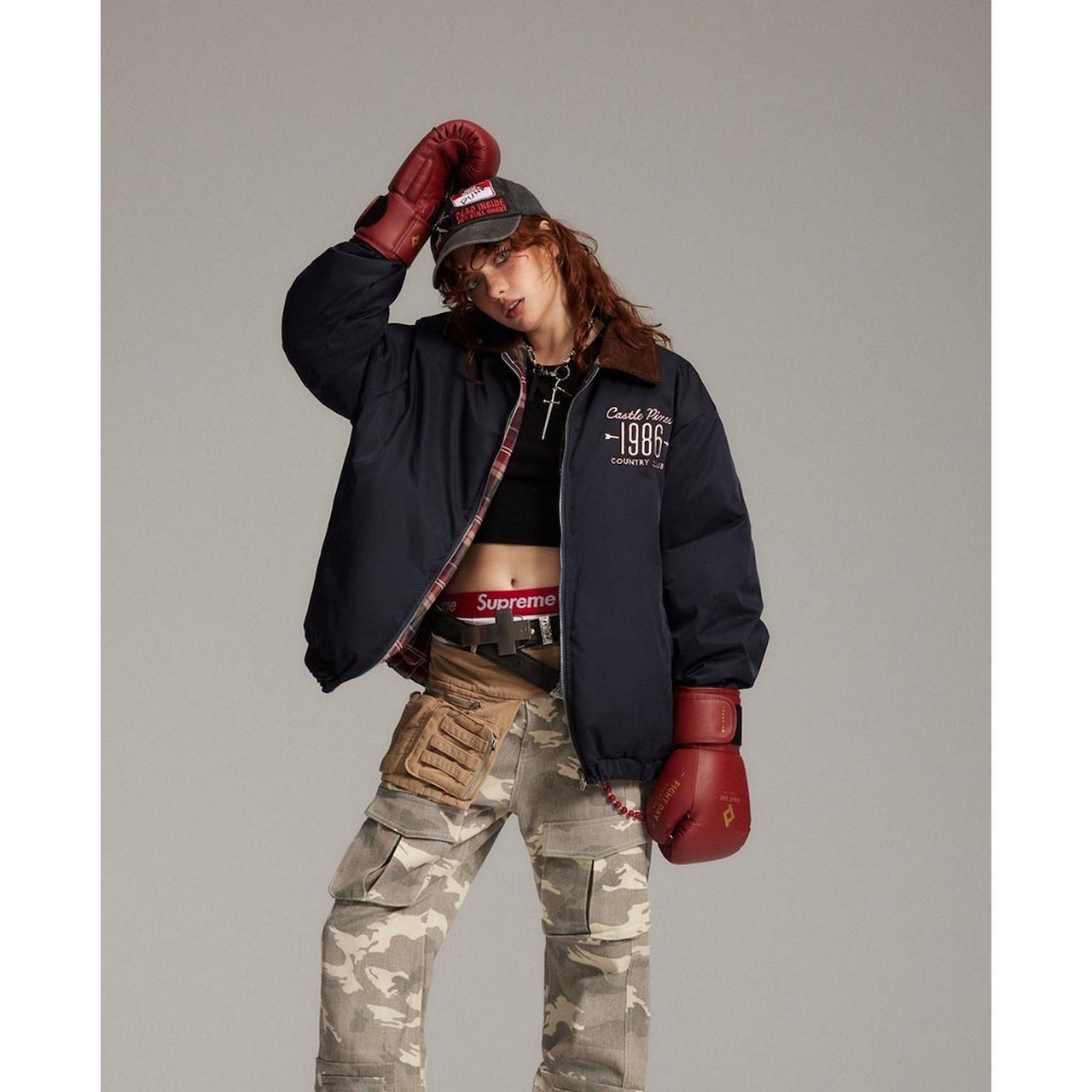 【暖かさUP】VINTAGE リバーシブル 中綿ジャケット T1259