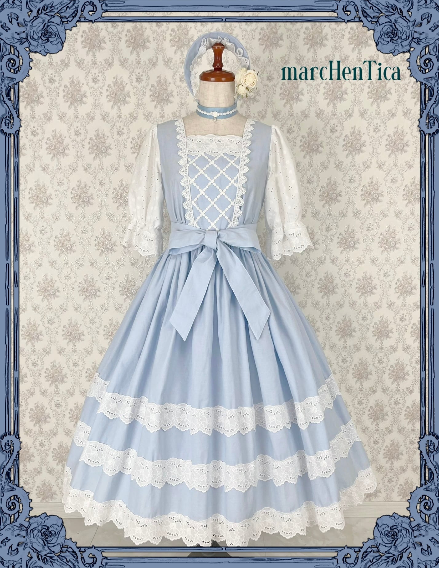 ご予約券】町娘風お忍びワンピース（サックス・ピンク） | HirokoTokumine