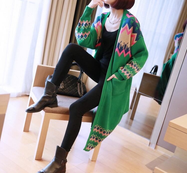 360°どこから見てもスタイリッシュ ロングニットカーディガン