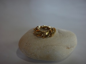 <vintage silver925>gold plated chain ring