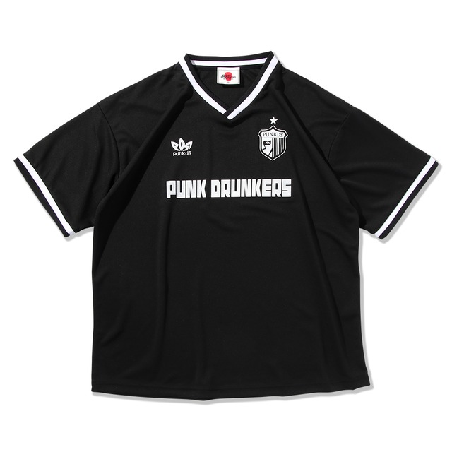 予約 / PUNKDRUNKERS / 運動サッカーシャツ / BLACK