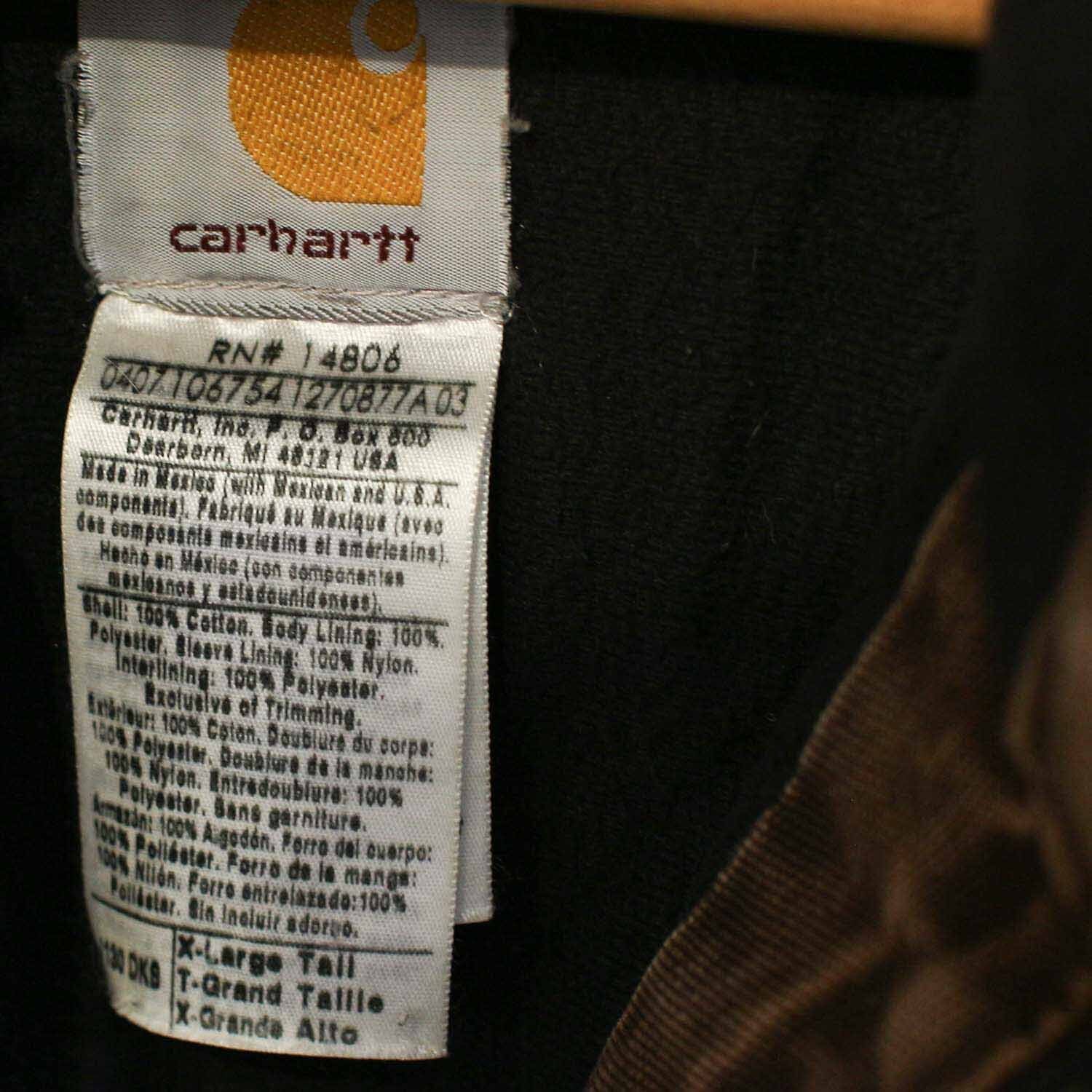 カーハート アクティブジャケット J130 DKB ダークブラウン　S　旧タグ Carhartt（カーハート） J130 ウォッシュドダック インサレート