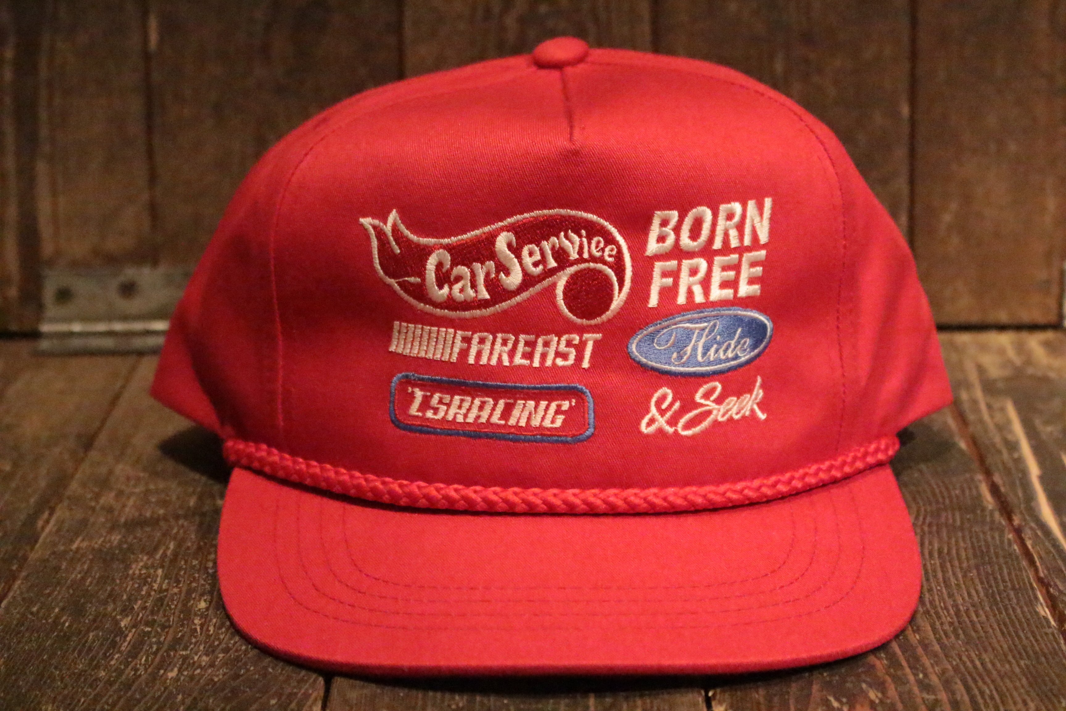 HIDE AND SEEK】×【CarService】Work CAP RED (ハイドアンドシーク 