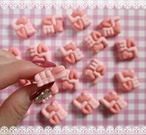 [４個]LOVEマカロン／23mm×20mm