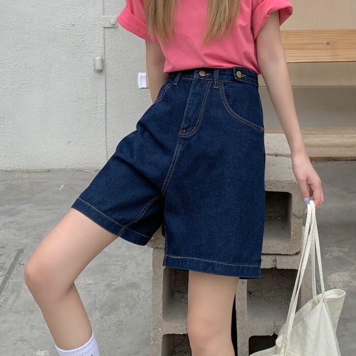 ハイウェストジーンズ カジュアルショーツ サマールーズパンツ 夏物 ブルマー ケッペル12048056094