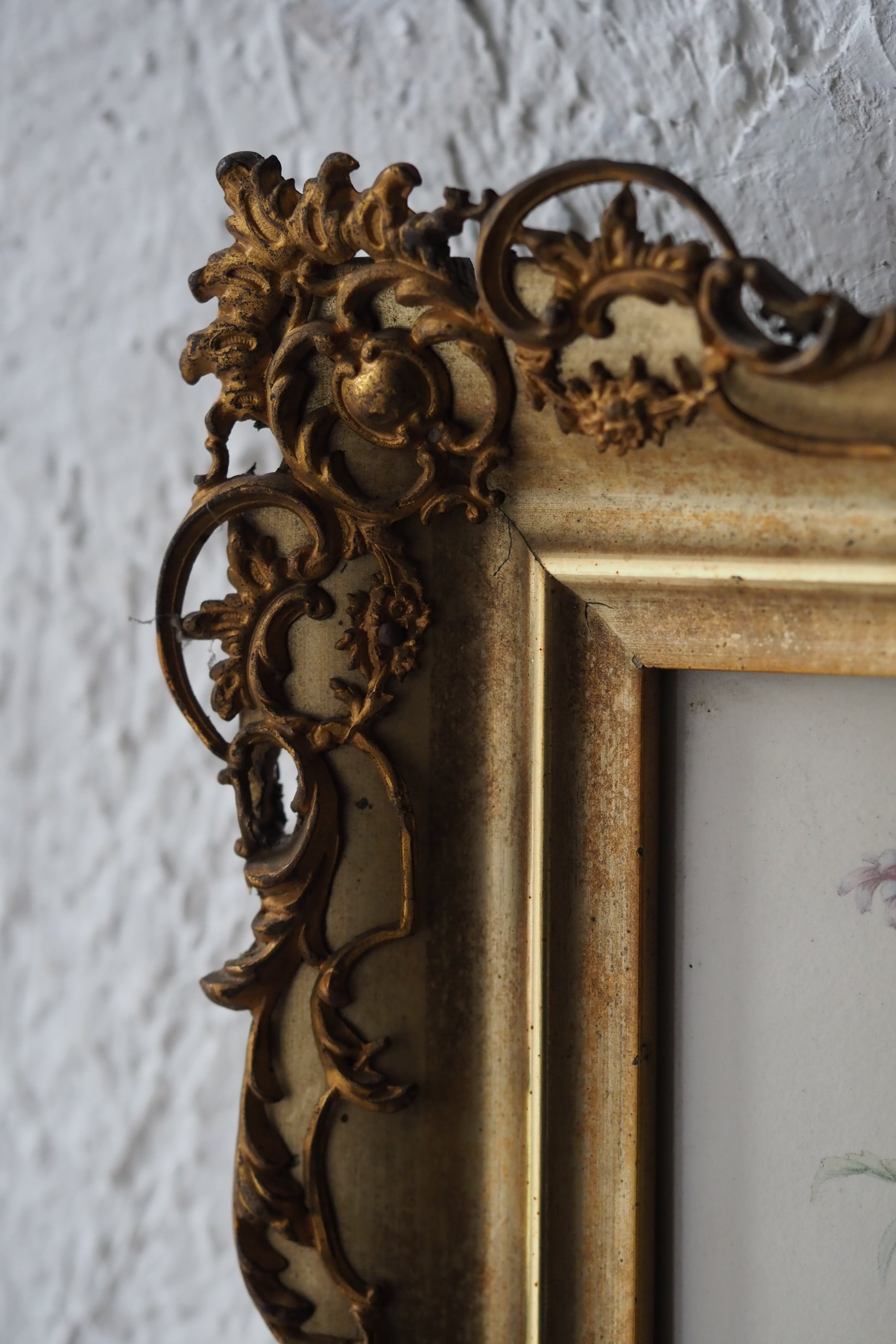 壺と花 オルモル装飾額 No.2-antique gilt bronze frame