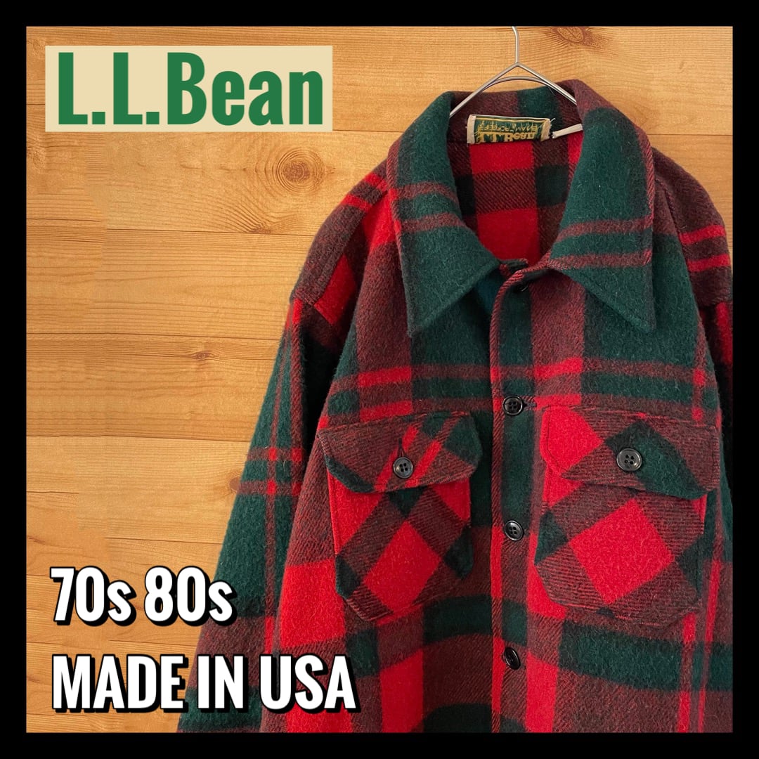 L.L.Bean】70s 80s USA製 ウールジャケット ヴィンテージ チェック柄 ...